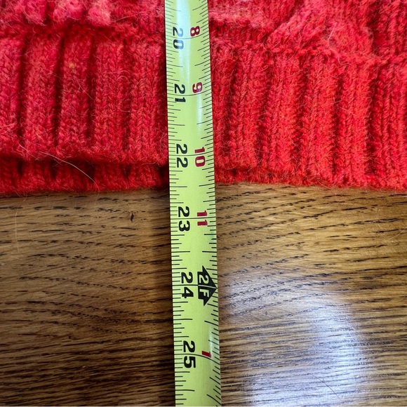 ⭐️ Banana Republic Cable Knit Sweater Orange Pullover Wool Alpaca Blend MEDIUM - Picture 12 of 12